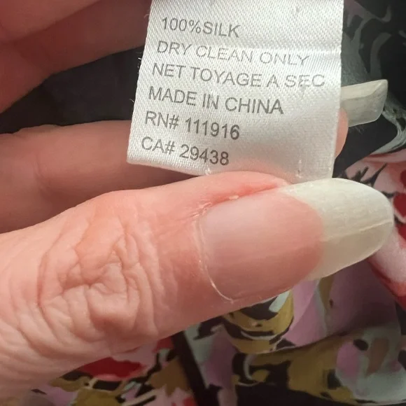 Yumi Kim Black Floral Silk Wrap Dress - Picture 5 of 6